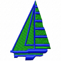 Boats Embroidery Design 4 Boats Embroidery Design 4